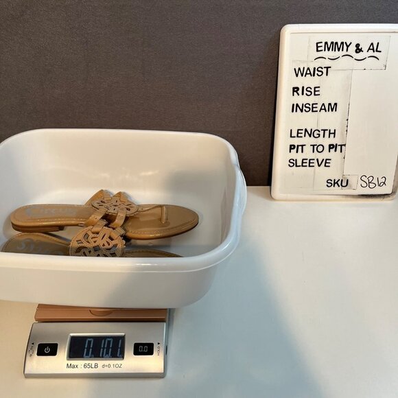 Circus Sam Edelman Womens Canyon Thong Sandal Size 9.5 Almond Patent Neutral - Picture 8 of 8